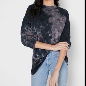 Free People Tie Dye Oversized Long Sleeve Tee